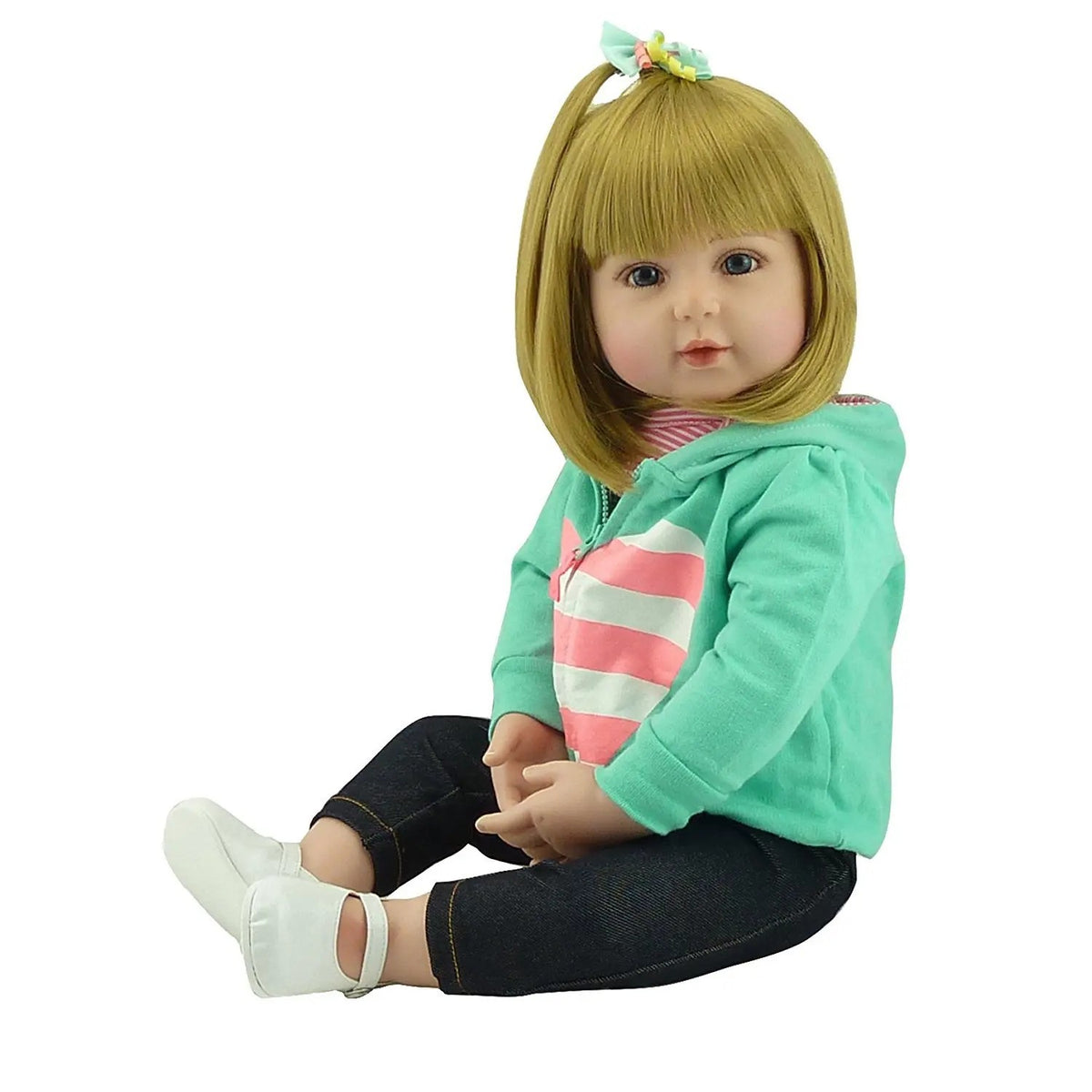 Hazel, 19 inch reborn baby doll with her blonde bob