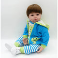 Milo, 19 inch reborn baby doll in his frog jacket