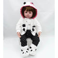 Poppy, 19 inch reborn baby doll in her panda hoodie